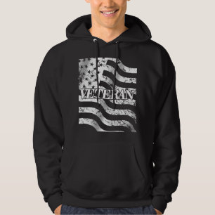 USA Veteran - white vintage Hoodie