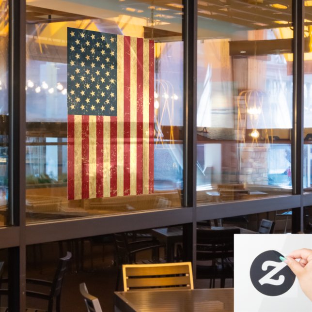 USA Vintage Grunge Flag (Restaurant Window)