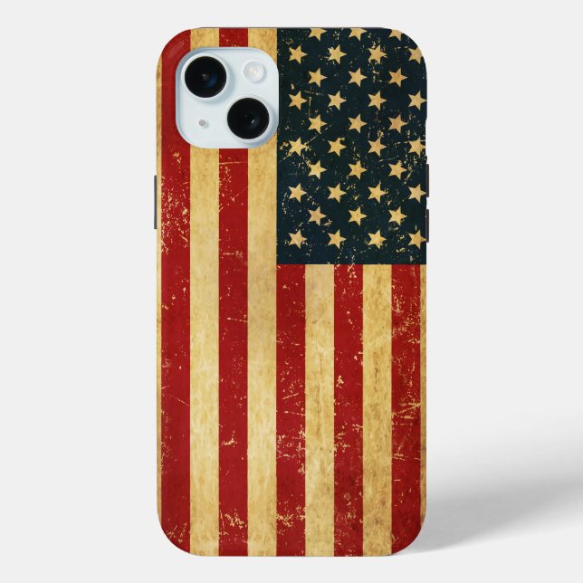 USA Vintage Grunge Flag Case-Mate iPhone Case (Back)
