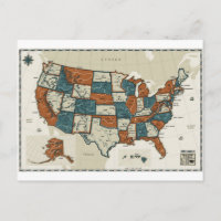 USA - Vintage Map