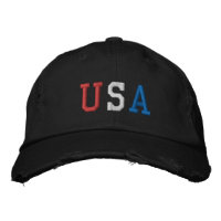 USA Vintage Style American Red White Blue