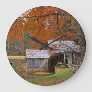 USA, Virginia, Blue Ridge Parkway, Autumn Large Clock