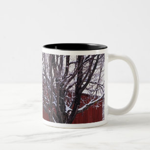 USA, Virginia, Fairfax County, Barn and Maple Two-Tone Coffee Mug