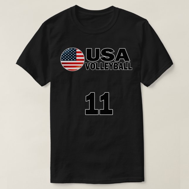USA Volleyball 11 Tshirt Design (Design Front)
