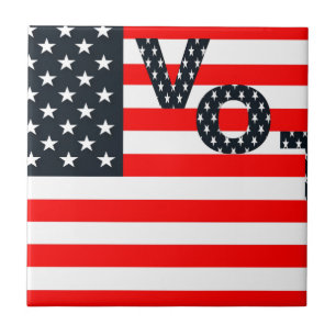 Usa Vote Ceramic Tile