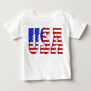 USA W/ AMERICAN FLAG BABY T-Shirt