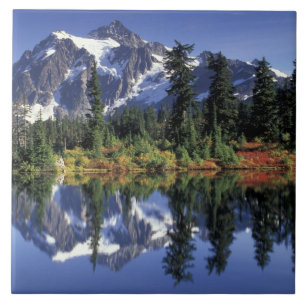 USA, WA, Heather Meadows RA. Mount Shuksan at Ceramic Tile