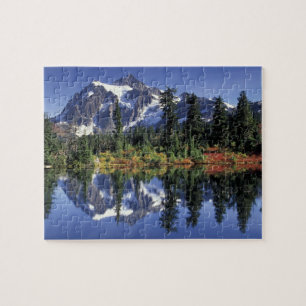 USA, WA, Heather Meadows RA. Mount Shuksan at Jigsaw Puzzle