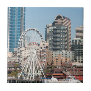 USA, Wa, Seattle. Argosy Harbour Cruise Boat Ceramic Tile