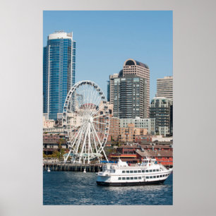 USA, Wa, Seattle. Argosy Harbour Cruise Boat Poster