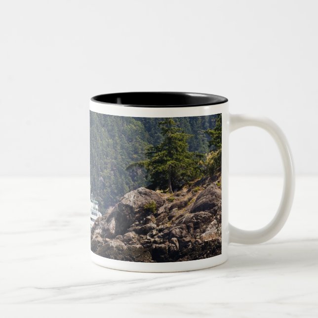 USA, WA. Washington State Ferries Two-Tone Coffee Mug (Right)