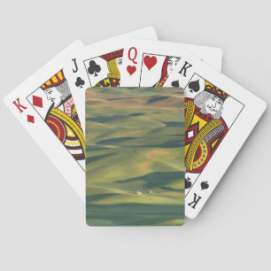 USA, WA, Whitman Co., Palouse Farm Fields From Playing Cards