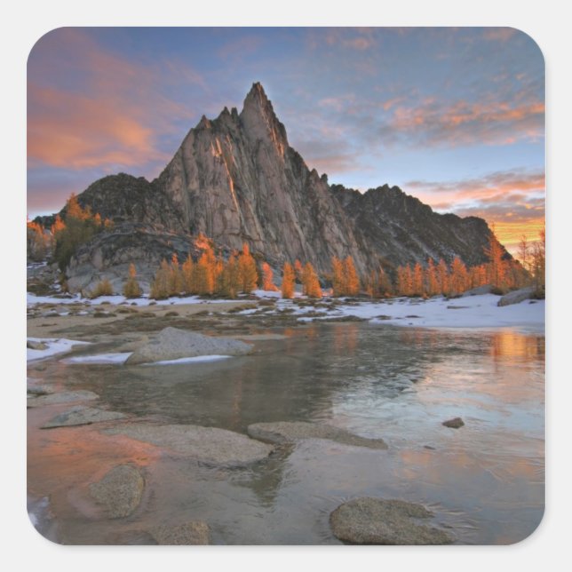 USA, Washington, Cascade Mountains. Prusik Square Sticker (Front)