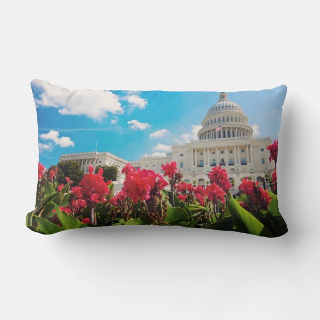 USA, Washington DC, Capitol Building Lumbar Cushion (Front)