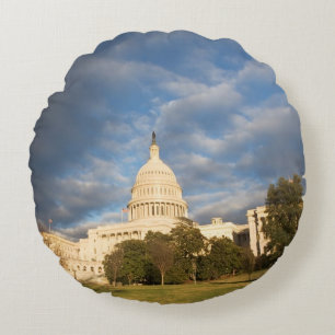 USA, Washington DC, Capitol building Round Cushion