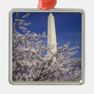 USA, Washington DC. Cherry Blossom Festival and Metal Tree Decoration