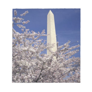 USA, Washington DC. Cherry Blossom Festival and Notepad