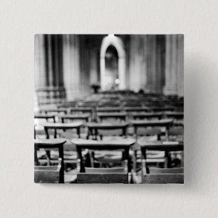 USA, Washington DC. Church pews of National 15 Cm Square Badge