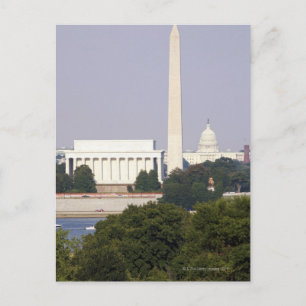 USA, Washington DC, Washington Monument and US Postcard