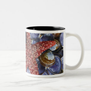 USA, Washington, Hood Canal, Seabeck. Close-up Two-Tone Coffee Mug