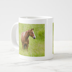 USA, Washington, Horse in Spring Field, Large Coffee Mug
