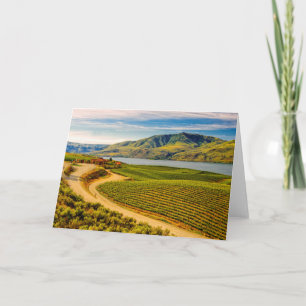 USA, Washington, Lake Chelan. Benson Vineyards Holiday Card