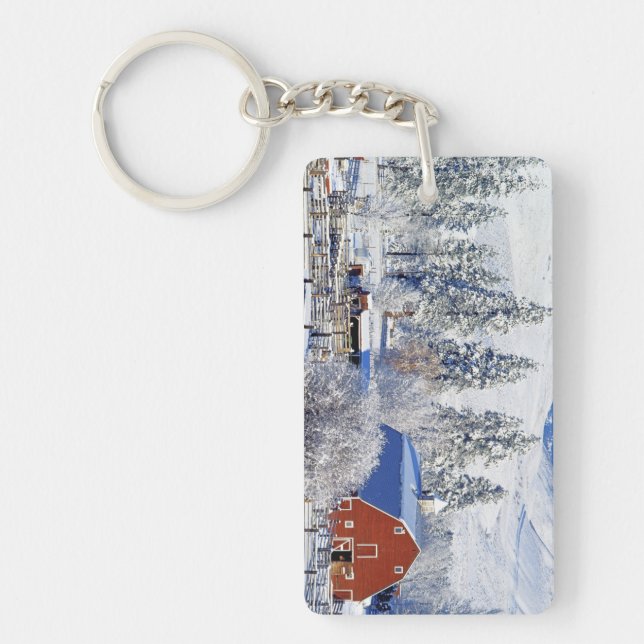 USA, Washington, Methow Valley, Barns in Key Ring (Front)