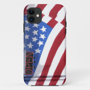 USA, Washington, Moses Lake. Flag wall mural on iPhone 11 Case