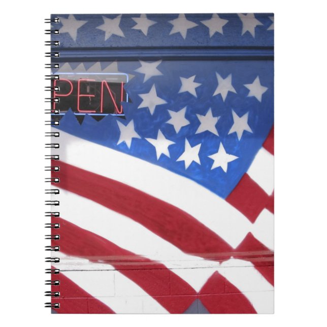 USA, Washington, Moses Lake. Flag wall mural on Notebook (Front)