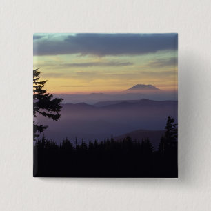 USA, Washington. Mount St. Helens seen through 15 Cm Square Badge