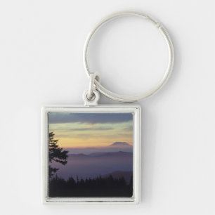 USA, Washington. Mount St. Helens seen through Key Ring