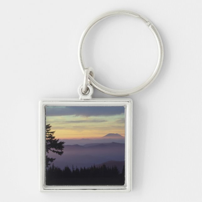 USA, Washington. Mount St. Helens seen through Key Ring (Front)