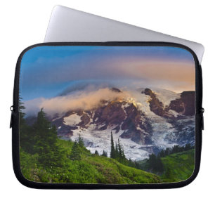 USA, Washington, Mt. Rainier. Morning sun Laptop Sleeve