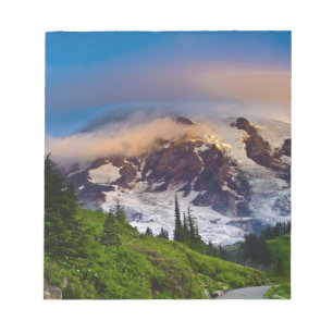 USA, Washington, Mt. Rainier. Morning sun Notepad