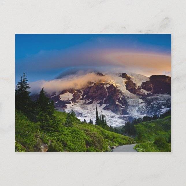 USA, Washington, Mt. Rainier. Morning sun Postcard (Front)