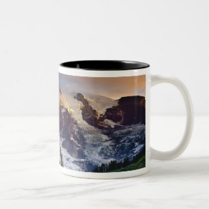 USA, Washington, Mt. Rainier. Morning sun Two-Tone Coffee Mug