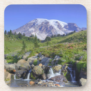 USA, Washington, Mt. Rainier NP, Mt. Rainier and 2 Coaster
