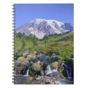 USA, Washington, Mt. Rainier NP, Mt. Rainier and 2 Notebook