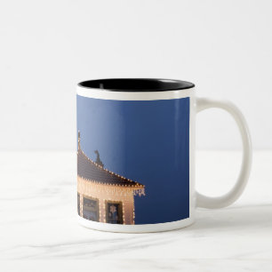 USA, Washington, Mukilteo. Mukilteo Lighthouse Two-Tone Coffee Mug