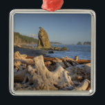 USA, Washington, Olympic National Park, Rialto Metal Ornament<br><div class="desc">COPYRIGHT Jamie & Judy Wild / DanitaDelimont.com | US48 JWI3299.jpg | USA,  Washington,  Olympic National Park,  Rialto Beach,  Seastack and James Island</div>