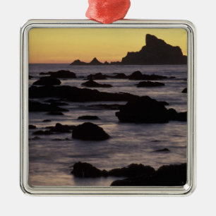 USA, Washington, Olympic Nat'l Park, Seastacks Metal Ornament