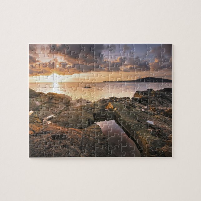 USA, Washington, San Juan Islands.  A dramatic 2 Jigsaw Puzzle (Horizontal)