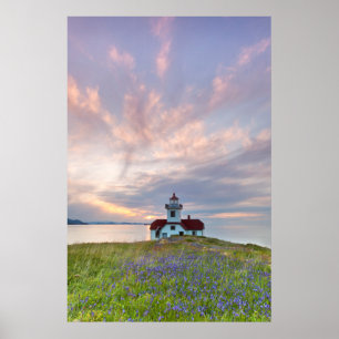 USA, Washington, San Juan Islands. Sunset Poster