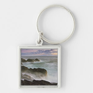 USA, Washington, San Juan Islands.  Waves crash Key Ring