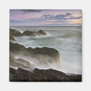 USA, Washington, San Juan Islands. Waves crash Magnet