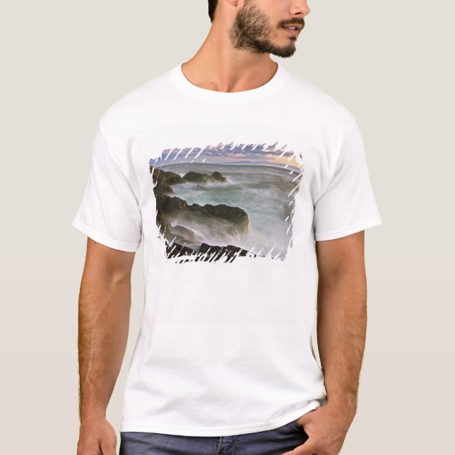 USA, Washington, San Juan Islands.  Waves crash T-Shirt (Front)