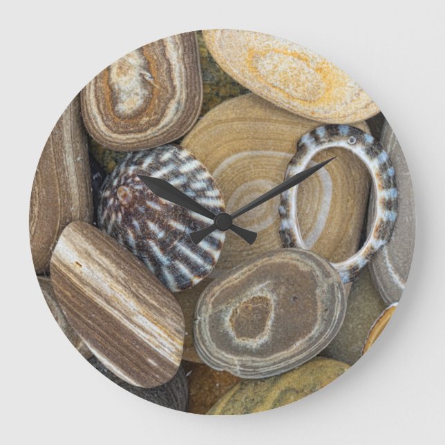 USA, Washington, Seabeck. Close-Up Of Beach Large Clock (Front)