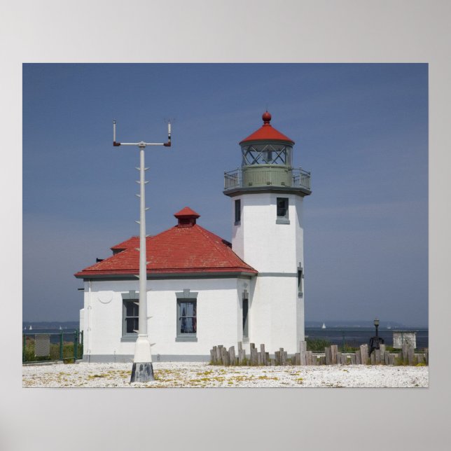 USA, Washington, Seattle, Alki Point Lighthouse, 2 Poster (Front)