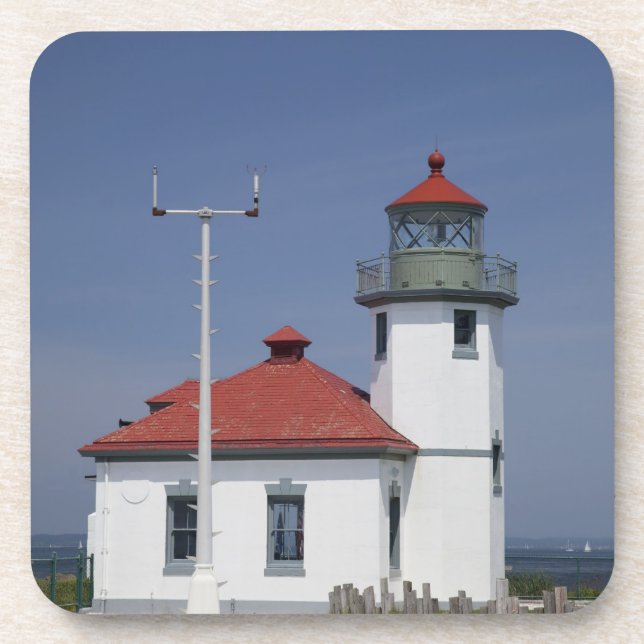 USA, Washington, Seattle, Alki Point Lighthouse, Coaster (Front)