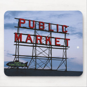 USA, Washington, Seattle, Pike Street Market Mouse Pad